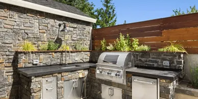 Outdoor kitchen and grill